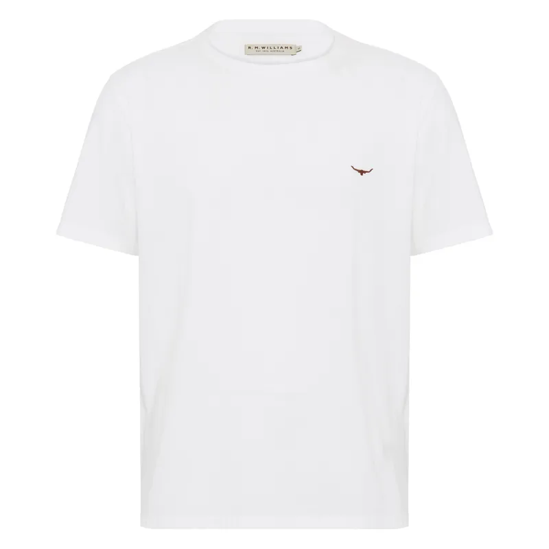 RM Williams Parson T-Shirt White/Chestnut